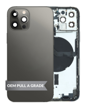 Back Housing Frame with Small Components Pre-Installed for iPhone 12 Pro (GRAPHITE) (International) (OEM Pull A Grade)