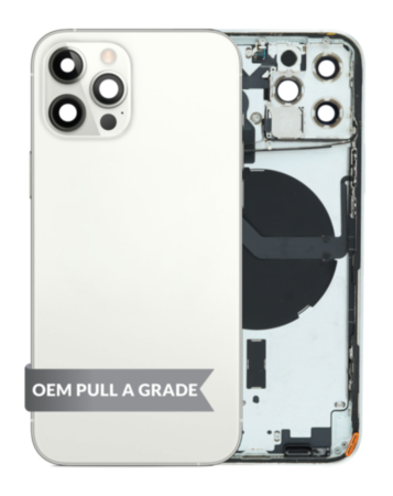 Back Housing Frame with Small Components Pre-Installed for iPhone 12 Pro (SILVER) (International) (OEM Pull A Grade)
