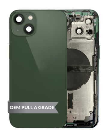 Back Housing Frame with Small Components Pre-Installed for iPhone 13 (GREEN) (US Version) (OEM Pull A Grade)
