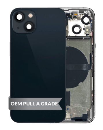 Housing Frame with Small Parts Pre-Installed for iPhone 13 (BLACK) (International) (OEM Pull A Grade)