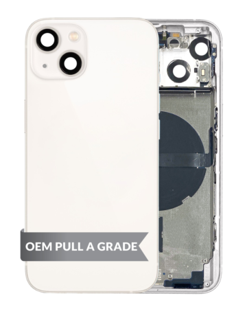 Housing Frame with Small Parts Pre-Installed for iPhone 13 (WHITE) (International) (OEM Pull A Grade)