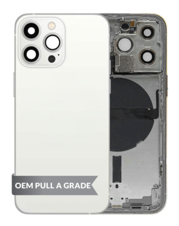Back Housing Frame with Small Components Pre-Installed for iPhone 13 Pro (SILVER) (US Version) (OEM Pull A Grade)