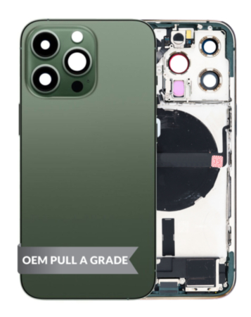 Back Housing Frame with Charging Port Flex & Small Parts for iPhone 13 Pro (GREEN) (International) (OEM Pull A Grade)