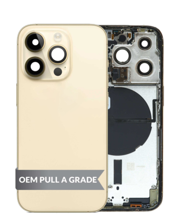 Housing Frame with Small Parts Pre-Installed for iPhone 14 Pro (GOLD) (International) (OEM Pull A Grade)
