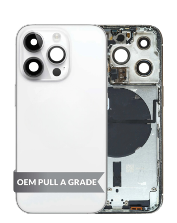 Housing Frame with Small Parts Pre-Installed for iPhone 14 Pro (SILVER) (International) (OEM Pull A Grade)
