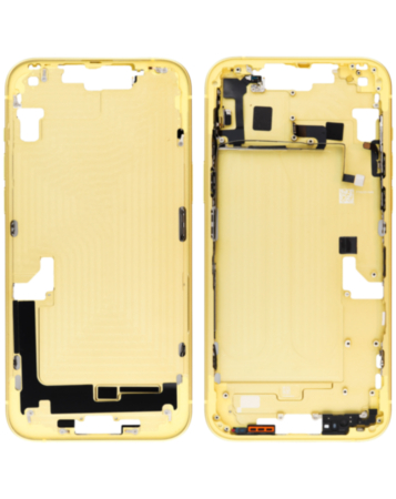 Back Housing Frame with Small Parts Pre-Installed for iPhone 14 Plus (YELLOW) (OEM Pull A Grade)