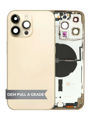 Housing Frame with Small Parts Pre-Installed for iPhone 14 Pro Max (GOLD) (International) (OEM Pull A Grade)