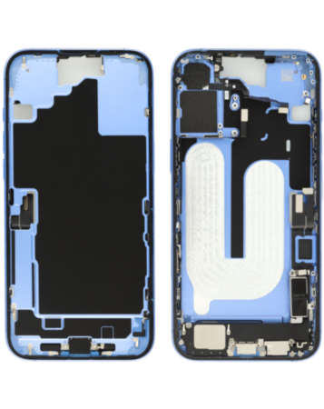 Back Housing Frame with Charging Port Flex & Small Parts for iPhone 16 Plus (ULTRAMARINE) (International) (OEM Pull A Grade)