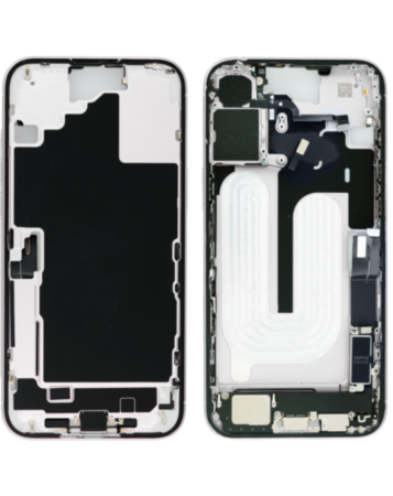 Back Housing Frame with Charging Port Flex & Small Parts for iPhone 16 Plus (WHITE) (International) (OEM Pull A Grade)