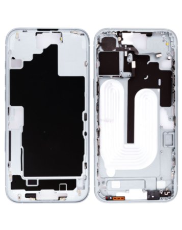 Back Housing Frame with Small Parts Pre-Installed for iPhone 16 Plus (WHITE) (International) (OEM Pull A Grade)