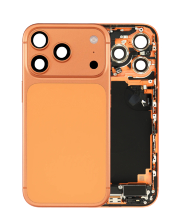 Back Housing Frame with Charging Port Flex & Small Parts for iPhone 17 Pro (DEEP BLUE) (US Version) (OEM Pull A Grade)