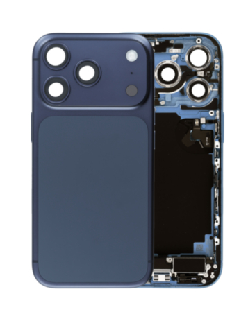 Back Housing Frame with Charging Port Flex & Small Parts for iPhone 17 Pro (DEEP BLUE) (International) (OEM Pull A Grade)