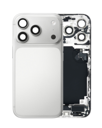 Back Housing Frame with Charging Port Flex & Small Parts for iPhone 17 Pro (SILVER) (International) (OEM Pull A Grade)