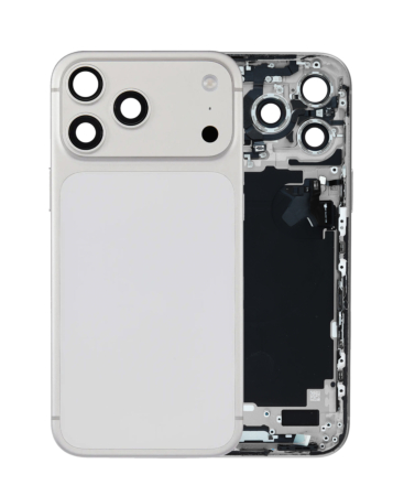 Back Housing Frame with Small Components Pre-Installed for iPhone 17 Pro Max (SILVER) (US Version) (OEM Pull A Grade)