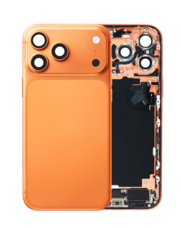 Back Housing Frame with Charging Port Flex & Small Parts for iPhone 17 Pro Max (COSMIC ORANGE) (International) (OEM Pull A Grade)