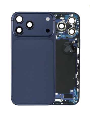 Back Housing Frame with Small Components Pre-Installed for iPhone 17 Pro Max (DEEP BLUE) (International Version) (OEM Pull B Grade)