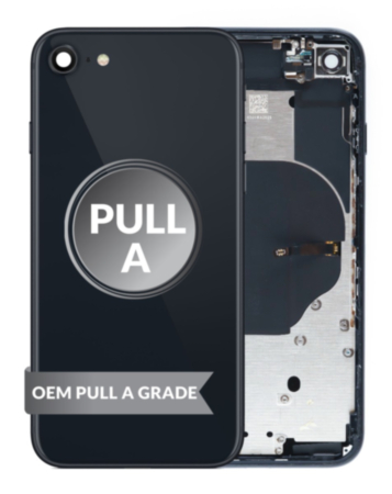 Buy the black back housing with small parts for iPhone SE 2020 – OEM pull A grade.