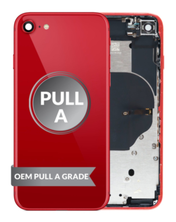 Shop the red back housing with small parts for iPhone SE 2020 – OEM pull A grade.