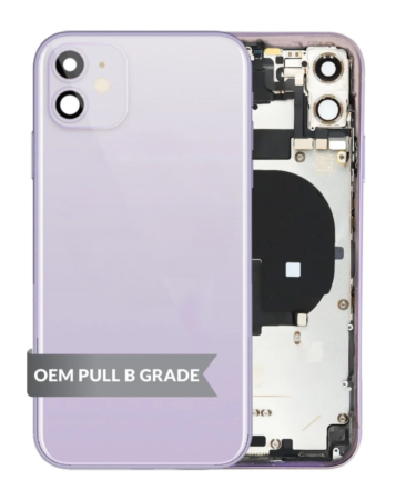 Back Housing Frame with Small Components Pre-Installed for iPhone 11 (PURPLE) (OEM Pull B Grade)