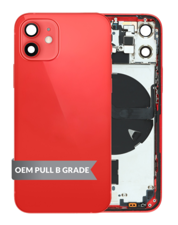 Housing Frame with Small Parts Pre-Installed for iPhone 12 Mini (RED) (International) (OEM Pull B Grade)