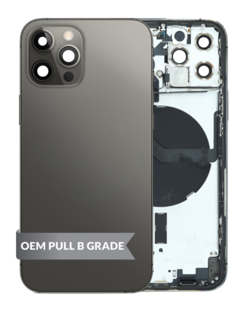 Housing Frame with Small Parts Pre-Installed for iPhone 12 Pro (GRAPHITE) (International) (OEM Pull B Grade)