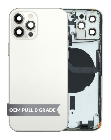 Housing Frame with Small Parts Pre-Installed for iPhone 12 Pro (SILVER) (International) (OEM Pull B Grade)