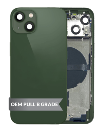Housing Frame with Small Parts Pre-Installed for iPhone 13 (GREEN) (International) (OEM Pull B Grade)