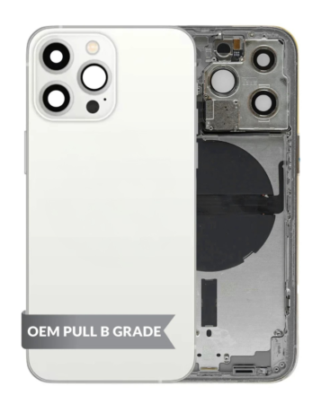 Back Housing Frame with Small Components Pre-Installed for iPhone 13 Pro (SILVER) (US Version) (OEM Pull B Grade)