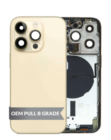 Housing Frame with Small Parts Pre-Installed for iPhone 14 Pro (GOLD) (International) (OEM Pull B Grade)