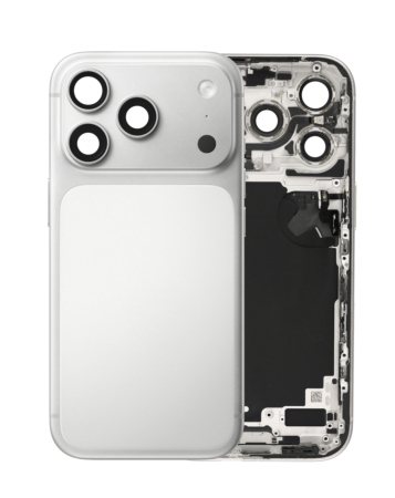 Back Housing Frame with Small Components Pre-Installed for iPhone 17 Pro (SILVER) (International Version) (OEM Pull B Grade)