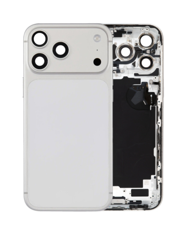 Back Housing Frame with Small Components Pre-Installed for iPhone 17 Pro Max (SILVER) (US Version) (OEM Pull B Grade)