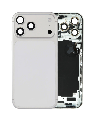 Back Housing Frame with Small Components Pre-Installed for iPhone 17 Pro Max (SILVER) (International Version) (OEM Pull A Grade)