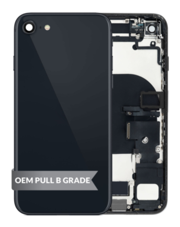 Back Housing Frame with Charging Port Flex & Small Parts for iPhone SE (2022) (MIDNIGHT) (OEM Pull B Grade)