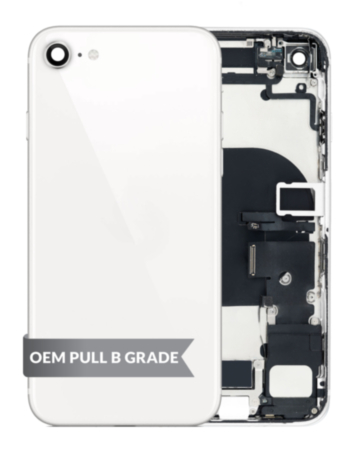 Back Housing Frame with Charging Port Flex & Small Parts for iPhone SE (2022) (STARLIGHT) (OEM Pull B