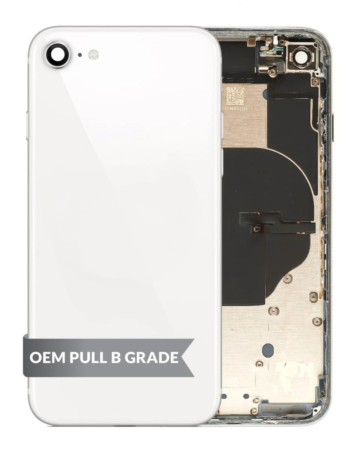 Back Housing Frame with Small Components Pre-Installed for iPhone SE (2022) (STARLIGHT) (OEM Pull B Grade)