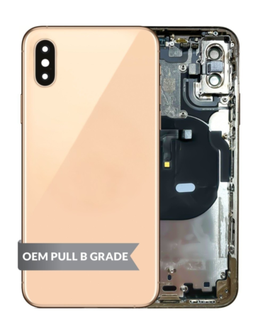 Back Housing Frame with Small Components Pre-Installed for iPhone XS (GOLD) (OEM Pull B Grade)