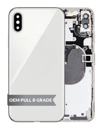 Back Housing Frame with Small Components Pre-Installed for iPhone XS Max (SILVER) (OEM Pull B Grade)