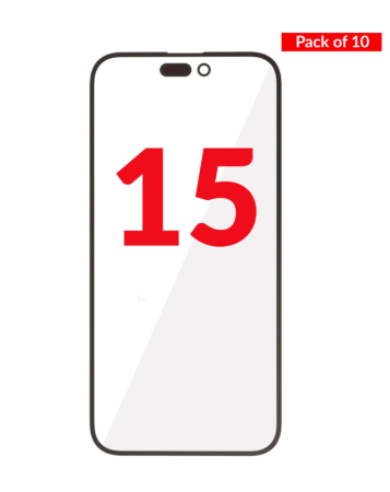 Front Glass with OCA (Pack of 10) for iPhone 15 (Premium)