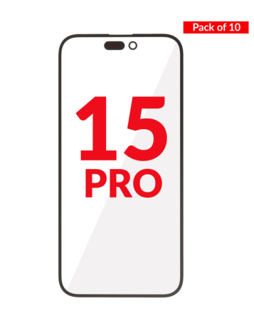 Front Glass with OCA (Pack of 10) for iPhone 15 Pro (Premium)