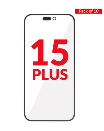 Front Glass with OCA (Pack of 10) for iPhone 15 Plus (Premium)