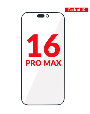 Front Glass with OCA (Pack of 10) for iPhone 16 Pro Max (Premium)