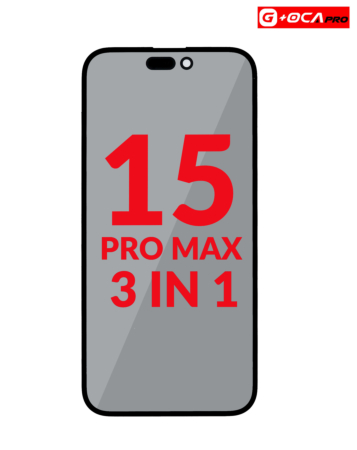 3in1 (Front Glass + Polarizer Film + OCA) for iPhone 15 Pro Max (Premium)