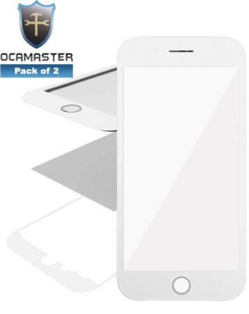iPhone 8 Plus OCA Master (Front Glass + Frame + OCA Pre-Installed) (3in1) (WHITE) (Pack of 2)