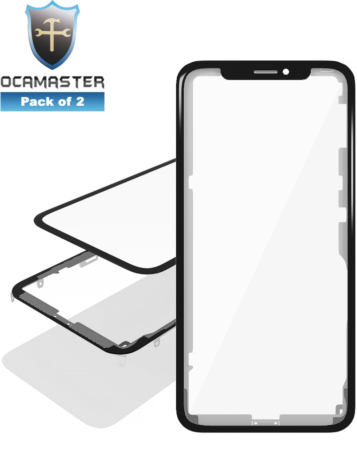 Buy the iPhone XR OCA Master with Front Glass, Frame, and OCA Pre-Installed, 3 in 1, pack of 2.