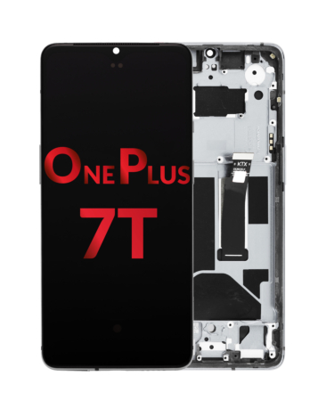 OLED Assembly with Frame for OnePlus 7T (FROSTED SILVER) (Aftermarket OLED)