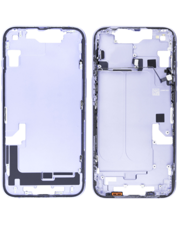 Shop the purple middle frame with parts for iPhone 14 international version OEM pull A grade.

