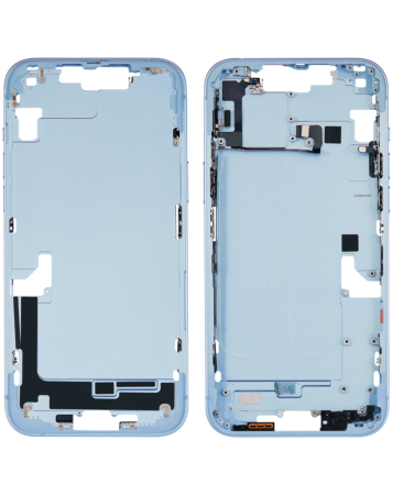 Order the middle frame with parts for the iPhone 14 Plus — in Blue, International version, OEM pull A grade.