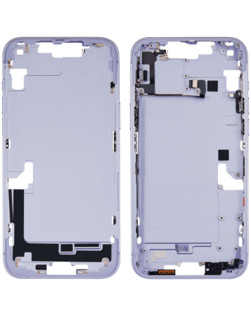 Order the middle frame with parts for the iPhone 14 Plus — in Purple, International version, OEM pull B grade.