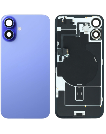 Stock up on the Back Glass, OEM Pull A Grade, with Frame, Wireless NFC Charging Flex, and MagSafe Magnet for iPhone 16 Plus.