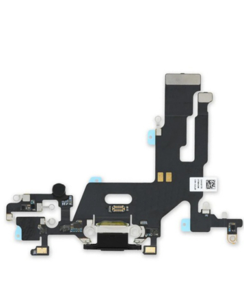 Order the charging port flex cable for iPhone 11, black, OEM pull.
